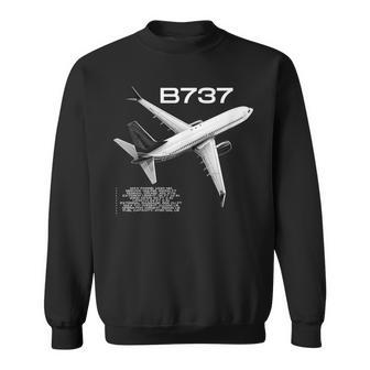 B737 Airplanes Aviation Jet Sweatshirt - Thegiftio UK
