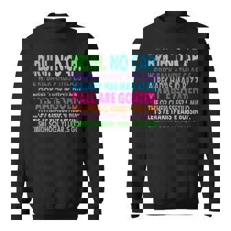 Back To School Slang Goated Mad Rizz Bussin No Cap Bruh Sweatshirt | Seseable CA