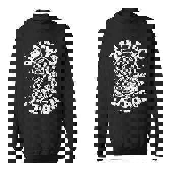 Bad Two The Bone 2Nd Birthday Skeleton Vintage Toddler Biker Sweatshirt - Thegiftio