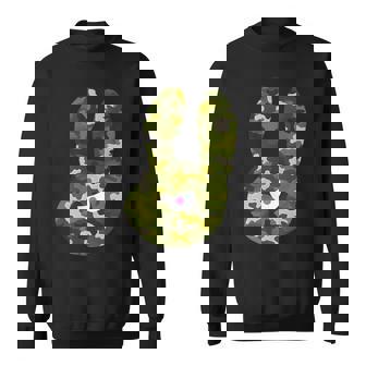 Badうさぎ星人 グリーン迷彩 スウェットシャツ - Kawaiitshirt