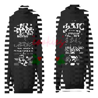 Baking More Than Cookies This Christmas Baby Announcement Sweatshirt | Mazezy