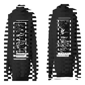 Ballerina Skeleton Tarot Card Dance Halloween Gothic Ballet Sweatshirt Unisex | Mazezy