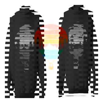 Ballooning Adventure Retro Hot Air Balloon Ride Sweatshirt Unisex | Mazezy