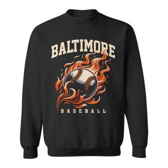 Baltimore Baseball Varsity Vintage For Baseball Lover Sweatshirt - Thegiftio UK