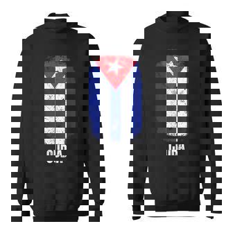 Bandera Cubana Estilo Antigua O Hacia Atras Cuba Camisa de entrenamiento - Regaloses