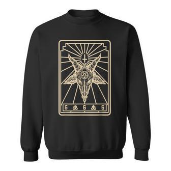 Baphomet Tarot Cruz Invertida Leviatán Cruz Cabra Pentagrama Camisa de entrenamiento - Regaloses