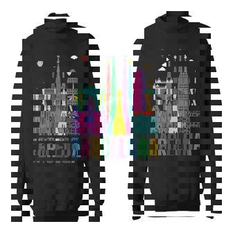 Barcelona City Landscape Attractions Architecture Spain Sweatshirt | Mazezy