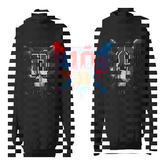 Baseball 10 Year Old Splash Drip 10Th Birthday Boy Number 10 Sweatshirt | Seseable UK