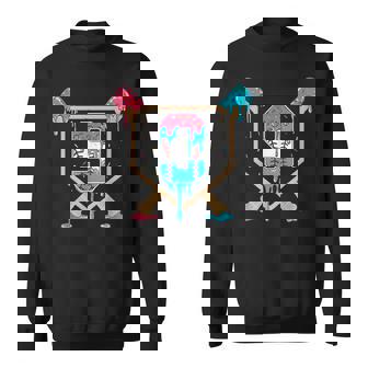 Baseball 9 Year Old Ice Cream Drip 9Th Birthday Boys Player Sweatshirt - Seseable