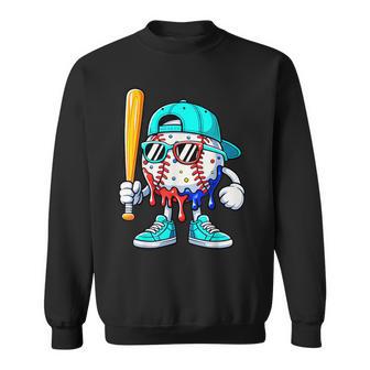 Baseball Drip For Boys Ice Cream Drip Baseball Sport Lover Sweatshirt | Mazezy
