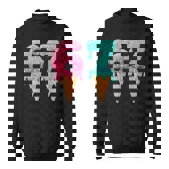 Baseball Drip Ice Cream 67 Baseball Lifestyle 101 Sweatshirt - Monsterry