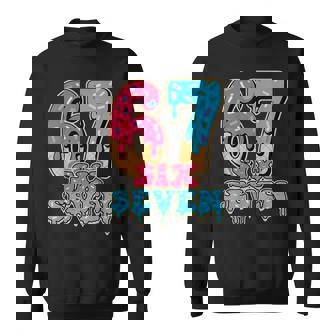 Baseball Drip Number 67 Player Or 67Th Birthday Sweatshirt - Seseable