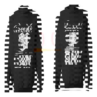Baseball Heart Cute Granny Baseball Player Sweatshirt - Thegiftio