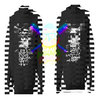 Baseball Lifestyle 101 Apparel Youth Baseball Drip Ice Cream Sweatshirt - Monsterry