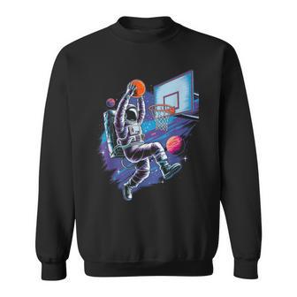 Basketball Player Astronaut Astronomy Astrology Outer Space Sweatshirt - Monsterry