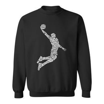 Basketball Typography Basketballspieler Basketball Sweatshirt - Geschenkecke