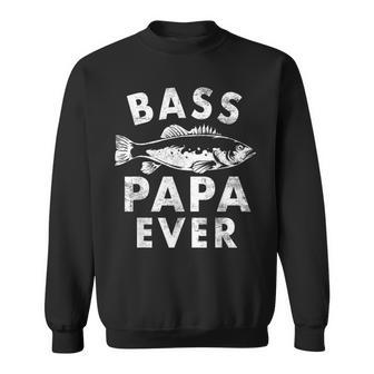 Bass Papa Ever Fishing Papa Father's Day Sweatshirt - Thegiftio