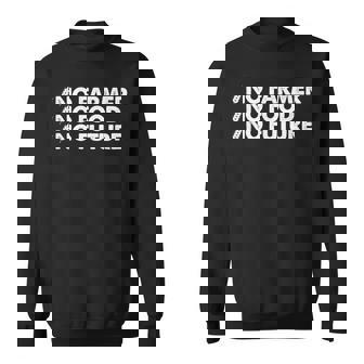 Bauer Traktor Pulli Kuh Landwirt No Farmer No Food No Future Sweatshirt - Seseable