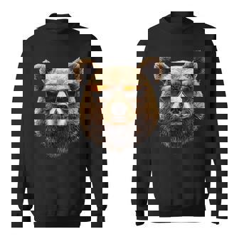 Bear Wearing Sunglasses Graphic Sweatshirt | Seseable CA