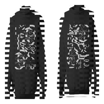 Bicycle Parts Diagram Cycling Bike Mechanic Sweatshirt Unisex | Mazezy