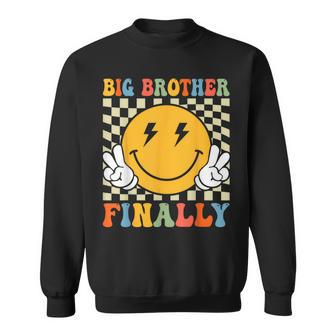Big Brother Finally Big Brother Announcement For Boys Sweatshirt - Thegiftio UK