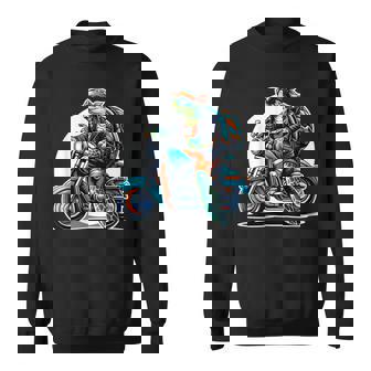 Biker Sea Turtle Riding Motorbike Sweatshirt Unisex | Mazezy