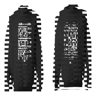 Bildung Ist Gut Aber Bizeps Ist Guter Workout Sweatshirt - Seseable