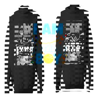 I Am The Birthday Boy Astronaut Space Theme Birthday Boy Sweatshirt | Seseable FR