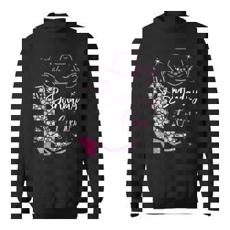 Birthday Crew Birthday Party Squad Cowboy Cowgirl Boot Hat Sweatshirt | Mazezy