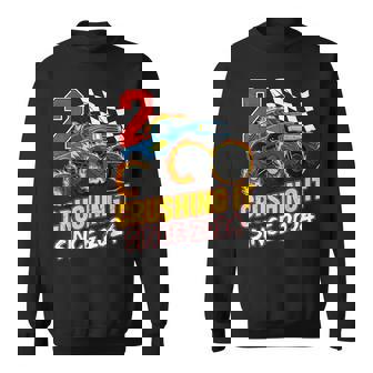 Birthday Monster Truck 2 Year Old Boys 2Nd Party Born 2024 Sweatshirt | Seseable CA
