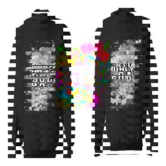 Birthday Squad Paint Splashes Party Matching Paint Birthday Sweatshirt - Monsterry