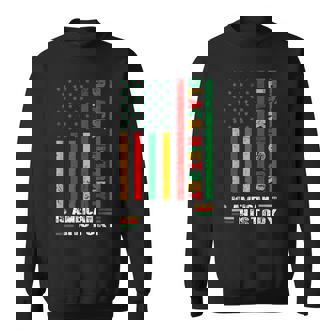 Black History Is American History Afro African American Flag Sweatshirt - Monsterry
