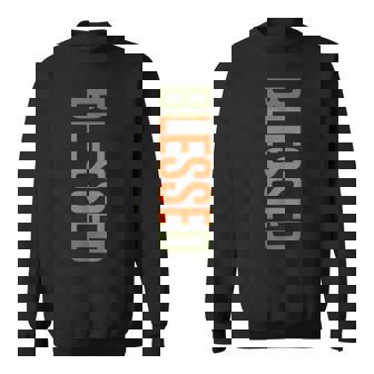 Blessed Olive Army Solar Orange Color Match God Blessed Sweatshirt - Thegiftio