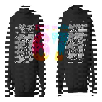 Blue I Was 6 Now I'm 7 Birthday Boy Bday Sweatshirt - Thegiftio