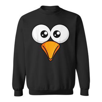 Blue Bird Costume Face Animal Easy Halloween Sweatshirt - Monsterry