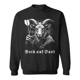 Bock Auf Dart Dartspieler Outfit Dartturnier Trikot Darts Sweatshirt - Geschenkecke