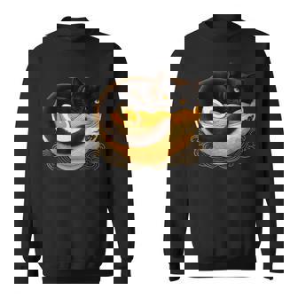 Bol À Ramen Japonais Avec Motif De Chat Noir Rétro Sweater e - Cadeauxyz