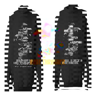 Bone Thrasher Skeleton Skateboarder Halloween Sweatshirt - Thegiftio