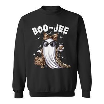 Boo Jee Ghost Spooky Vibes Halloween Boujee Women Sweatshirt - Thegiftio UK
