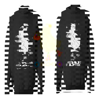 Boo Roller Skating Hippie Ghost Love Roller Skate Halloween Sweatshirt Unisex | Mazezy