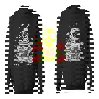 Bookworm Costume Kawaii Reading Worm For World Book Day Sweatshirt - Monsterry