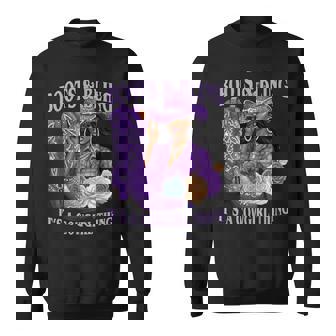 Boots And Bling Its A Cowgirl Thing Purple Cowgirl Melanin Sweatshirt - Seseable