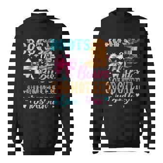 Boots Or Bows Godmother Loves You Gender Reveal Family Sweatshirt - Monsterry