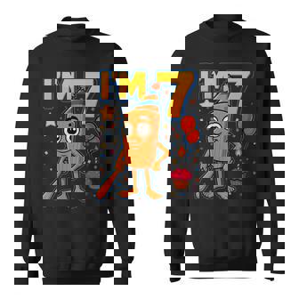 Boy Tung Tung Sahur 7 Year Old Italian Brainrot 7Th Birthday Sweatshirt | Seseable FR