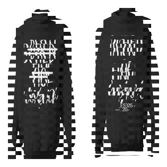 Boyfriend Fiance Husband 2025 Just Married Wedding Honeymoon Sweatshirt | Seseable FR