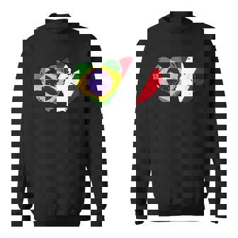 Brasil Perú Corazones Bandera Brasileña Peruana Amistad Camisa de entrenamiento - Regaloses