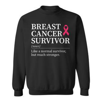 Breast Cancer Survivor Definition Pink Ribbon Sweatshirt - Monsterry