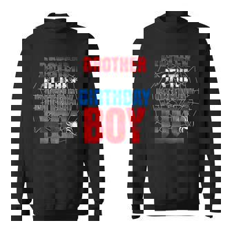 Brother Of The Birthday Boy Matching Family Spider Web Sweatshirt - Monsterry