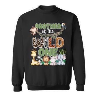 Brother Of The Wild One 1St Birthday Family Safari Jungle Sweatshirt | Seseable FR