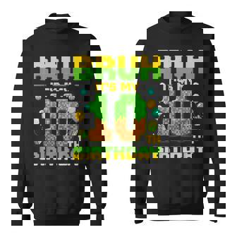 Bruh It's My 10Th Birthday Birthday Boy Gamers Pixel Number Sweatshirt | Seseable FR
